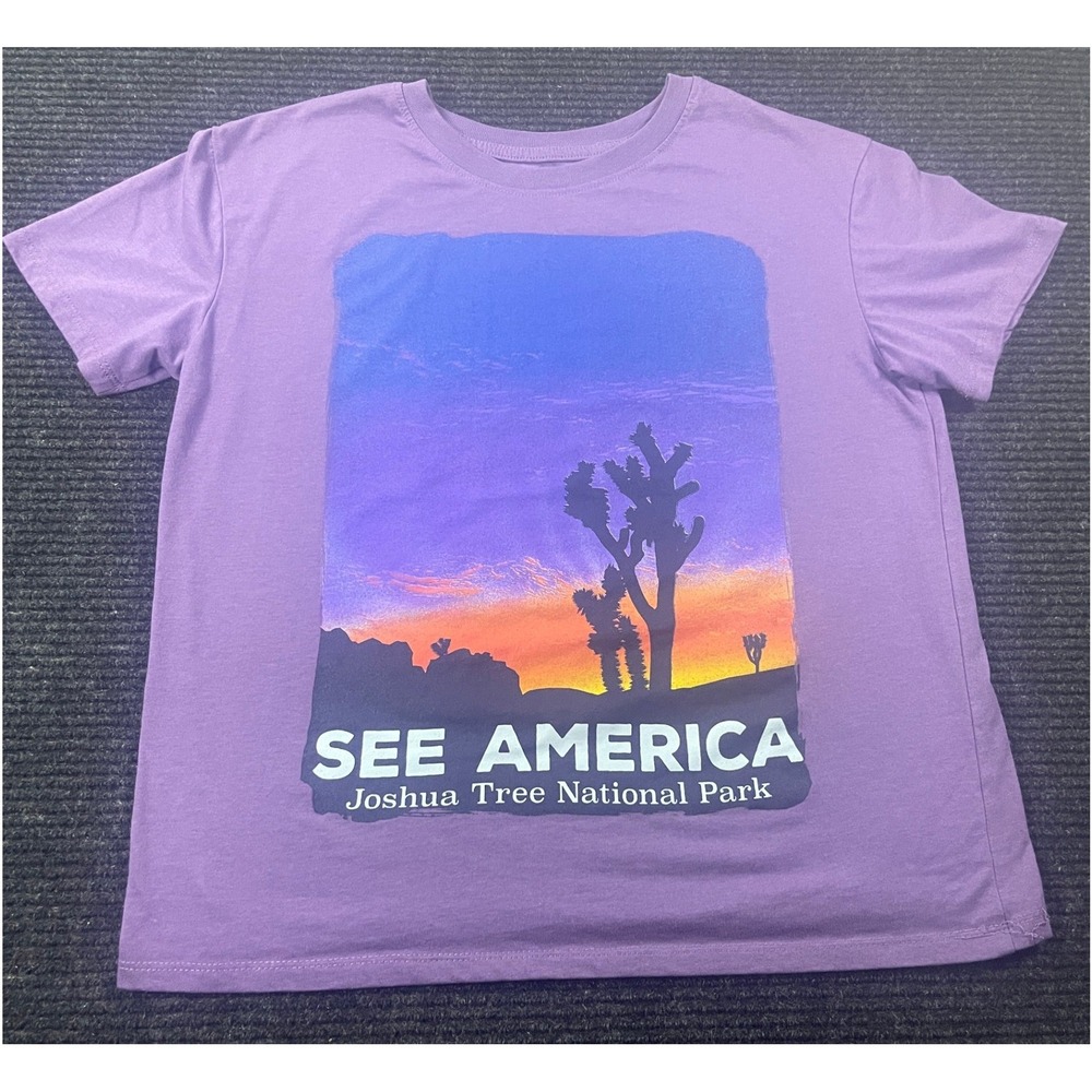 Creative Action Network See America Joshua Tree National Park Purple Graphic Tee